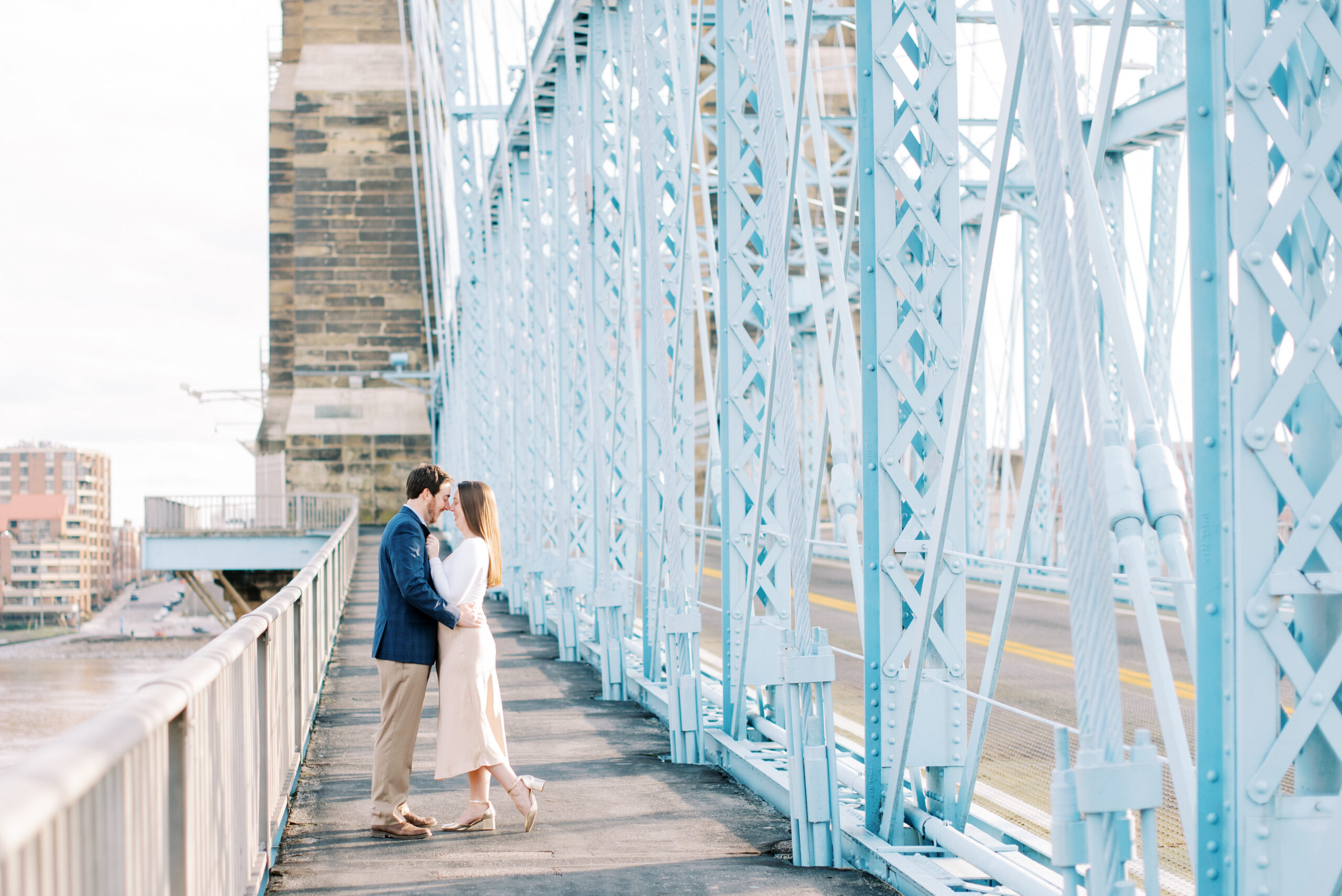 Kristin & Jared | Roebling Bridge Engagement Session — Cincinnati, Ohio